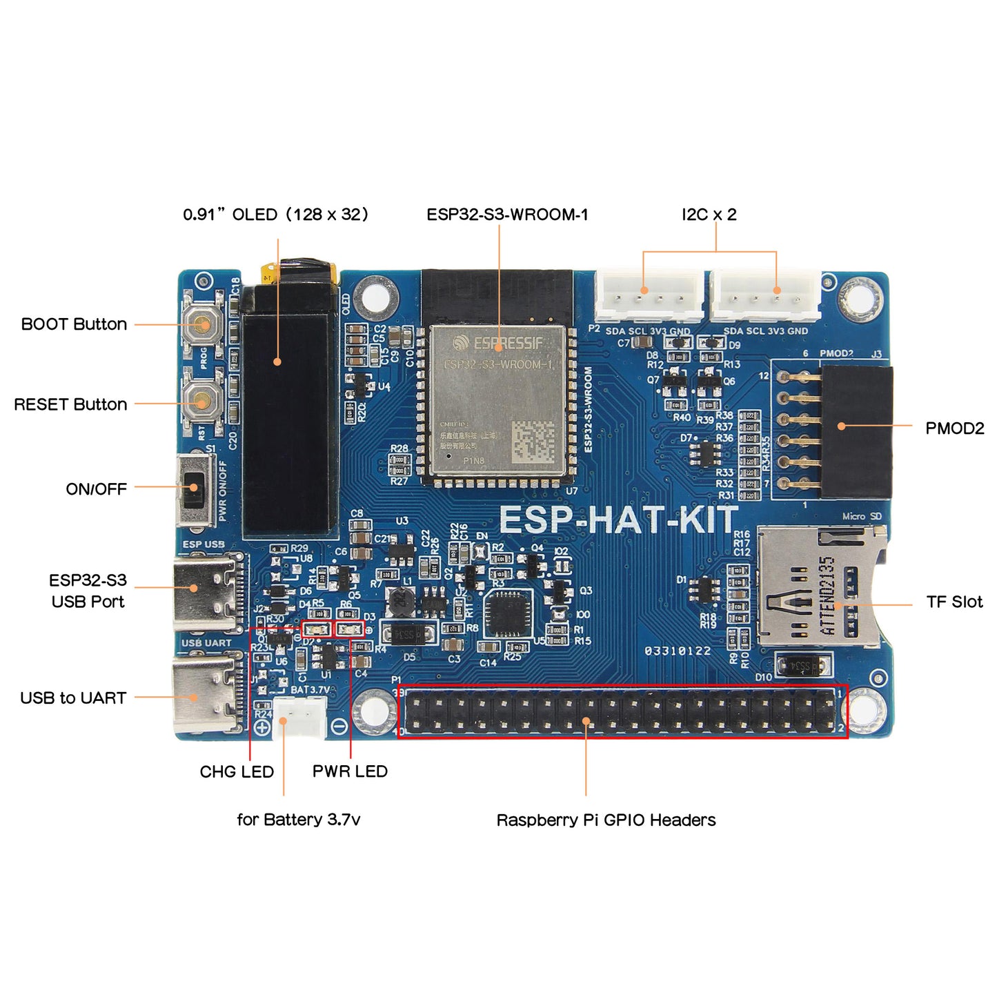 ESP32-S3 Development Board ESP-HAT-KIT