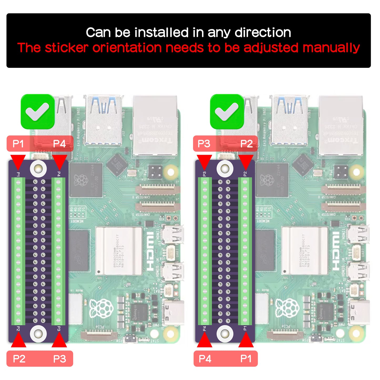 G469 GPIO Terminal Block Breakout Board for Raspberry Pi 5/4B/3B+/3B/ Zero 2W