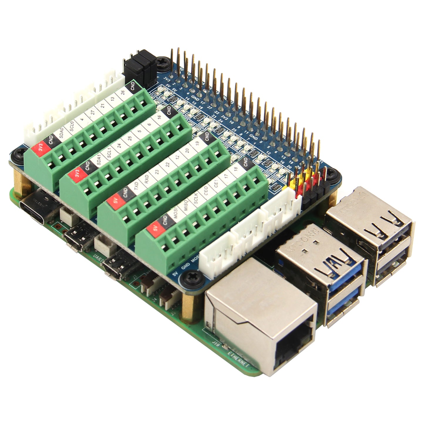 Raspberry Pi GPIO Test Terminal Block Breakout HAT Board G470