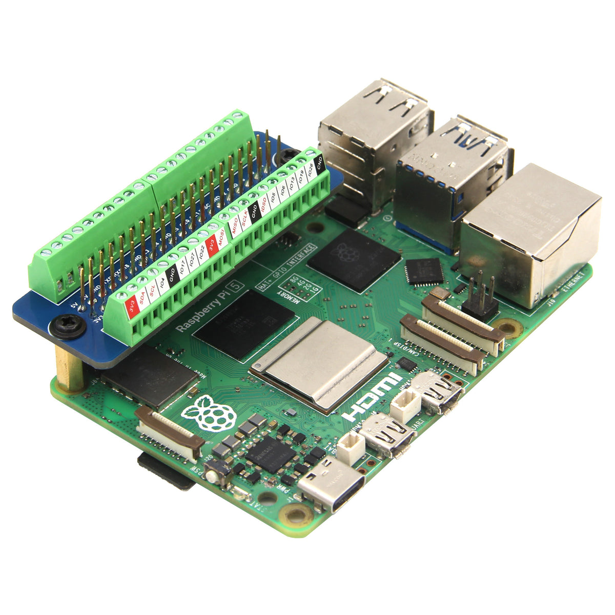 Division Raspberry Pi Terminal G469 GPIO Terminal Block Breakout Board for Raspberry Pi 5/4B/3B+/3B ...