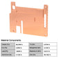 Geekworm 4mm Thickness Copper Heatsink with Acrylic Plate for Raspberry Pi 4