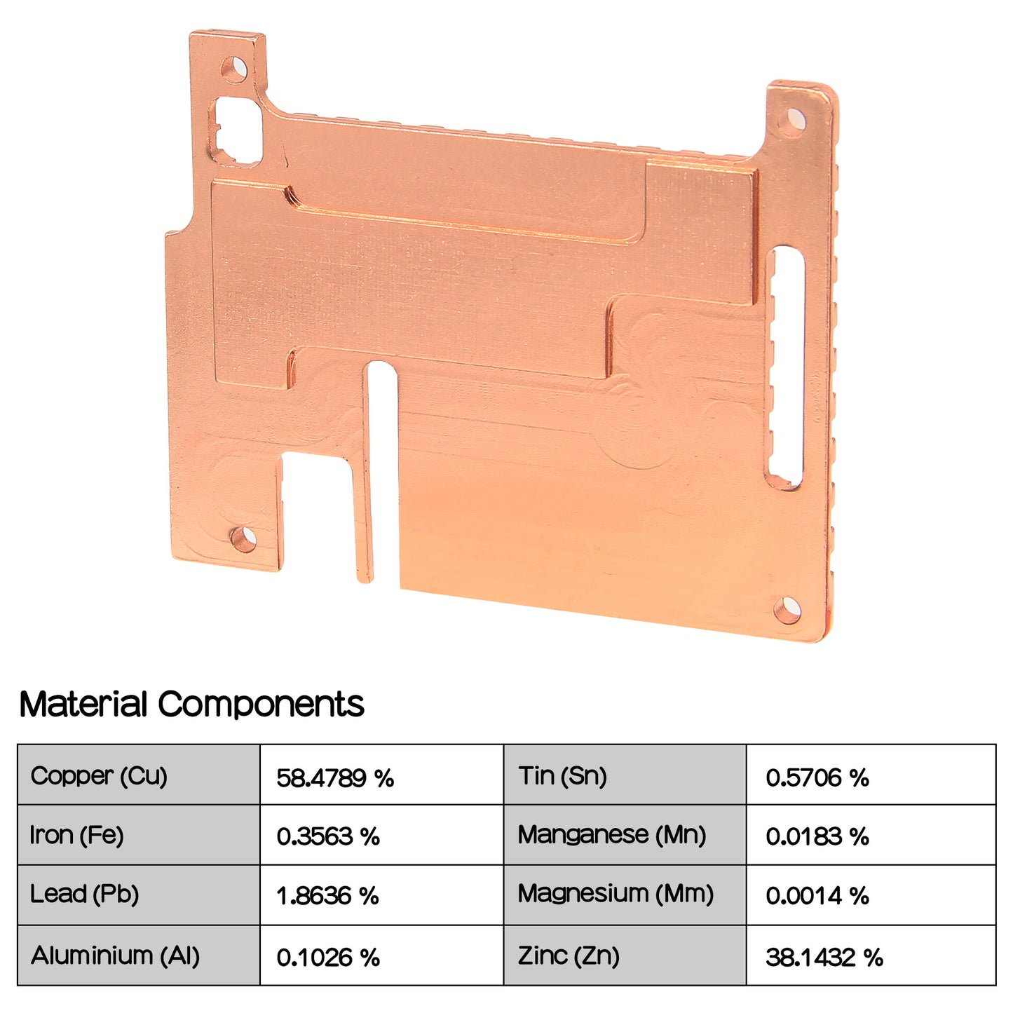 Geekworm 4mm Thickness Copper Heatsink with Acrylic Plate for Raspberry Pi 4