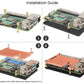 Geekworm 4mm Thickness Copper Heatsink with Acrylic Plate for Raspberry Pi 4