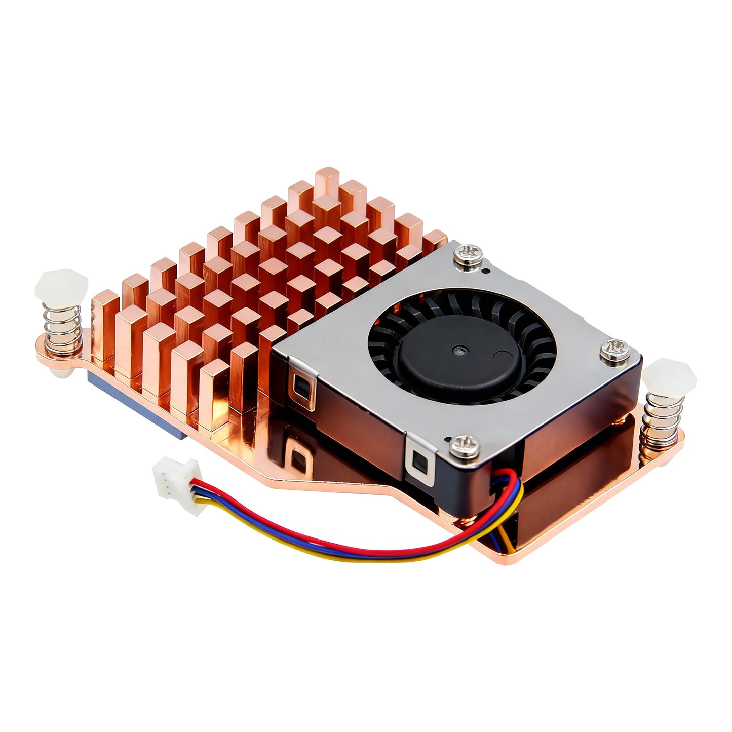 Raspberry Pi 5 Active Cooler (H510), Heavy-Duty Brass Heatsink