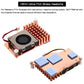 Raspberry Pi 5 Active Cooler (H510), Heavy-Duty Brass Heatsink