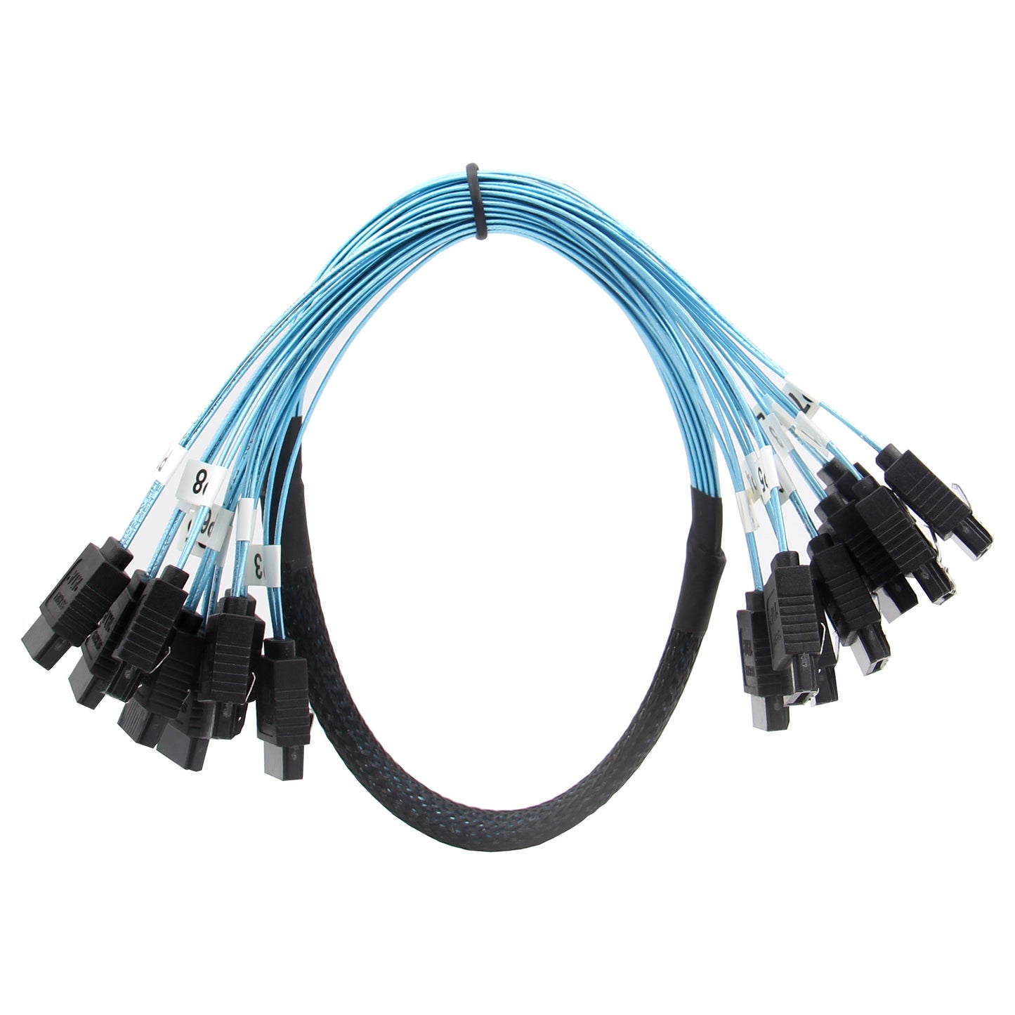 8-Pack 50cm 7Pin SATA-III 6Gbps Data Cable for Hard Drive/X1509/X1017