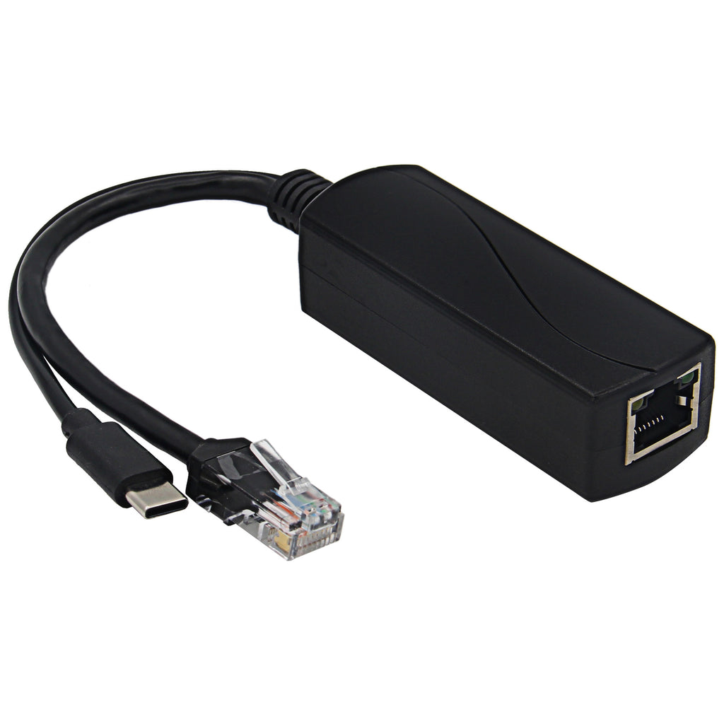 Geekworm PoE Splitter 10/100/1000Mbps 5V 3A Type C Connector for Raspberry Pi 4/X650/X635