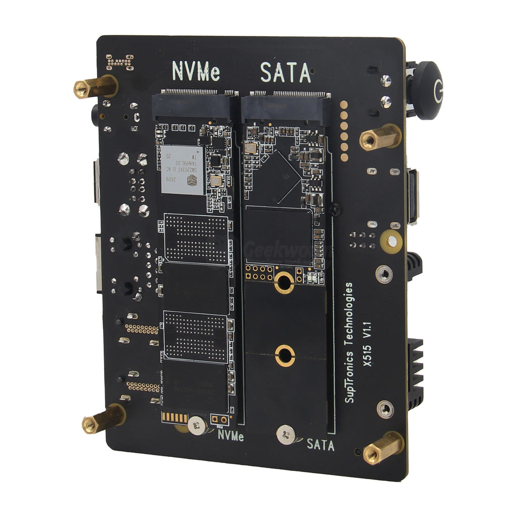 Geekworm NASPi CM4-M2 SATA&NVMe SSD NAS Kit Compatible with