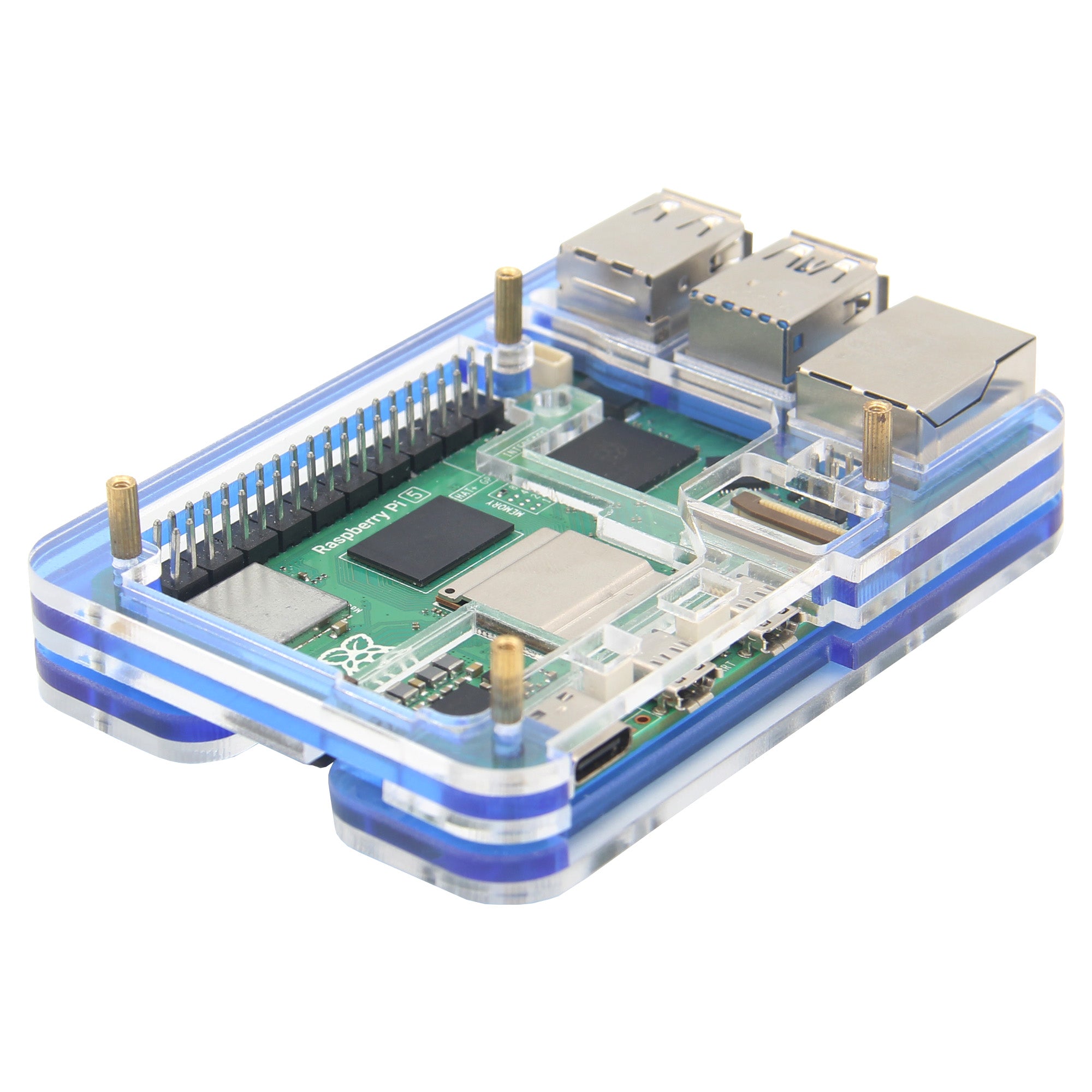 Geekworm 5 Layers Acrylic Case For Raspberry Pi 5 Only 8687