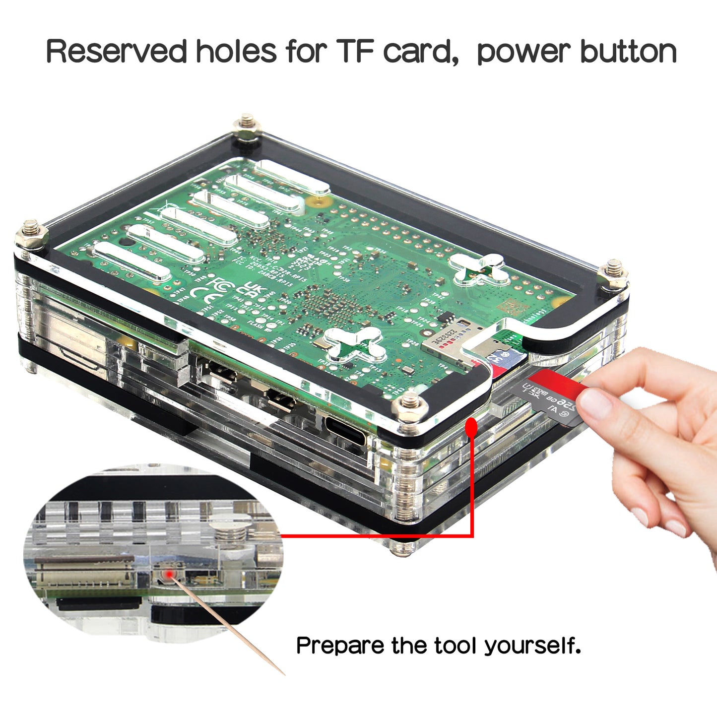 Geekworm 9 Layers Acrylic Case for Raspberry Pi 5 Only