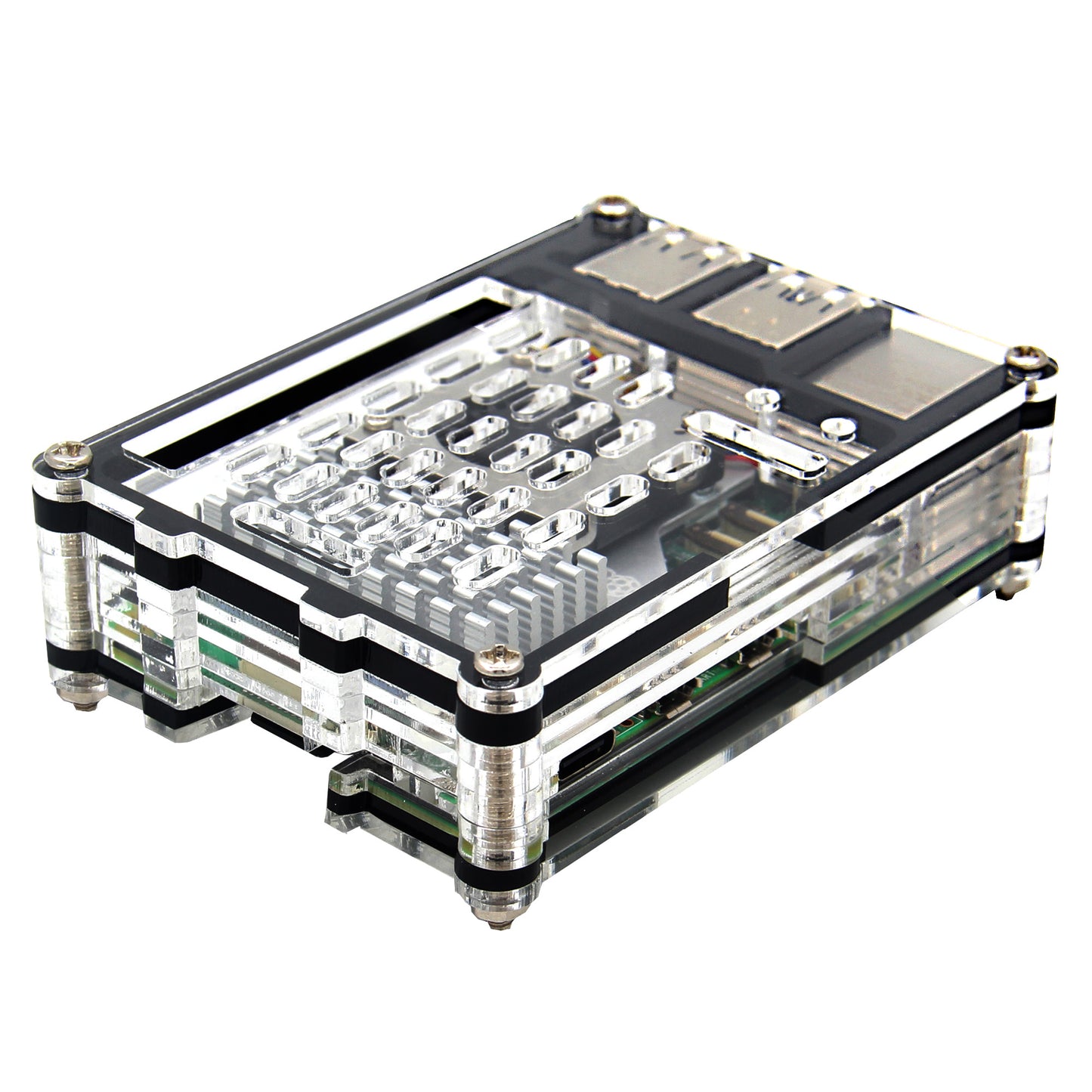 Geekworm 9 Layers Acrylic Case for Raspberry Pi 5 Only