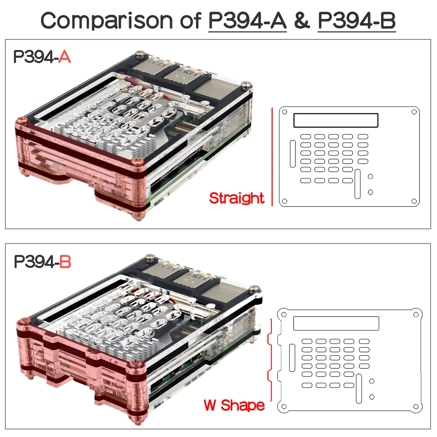 Geekworm 9 Layers Acrylic Case for Raspberry Pi 5 Only