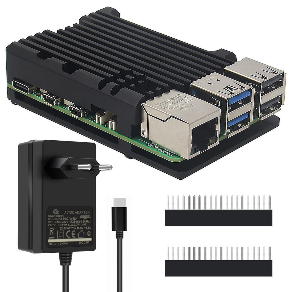 Geekworm Raspberry Pi 5 ABS Case with Heatsink & Fan