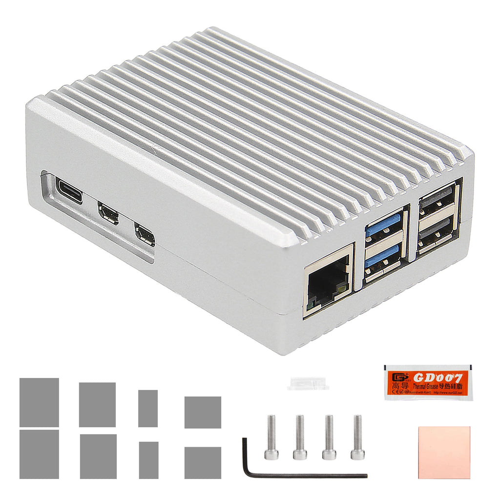 Geekworm Raspberry Pi 5 Heavy-duty Aluminum Passive Cooling Case (P573