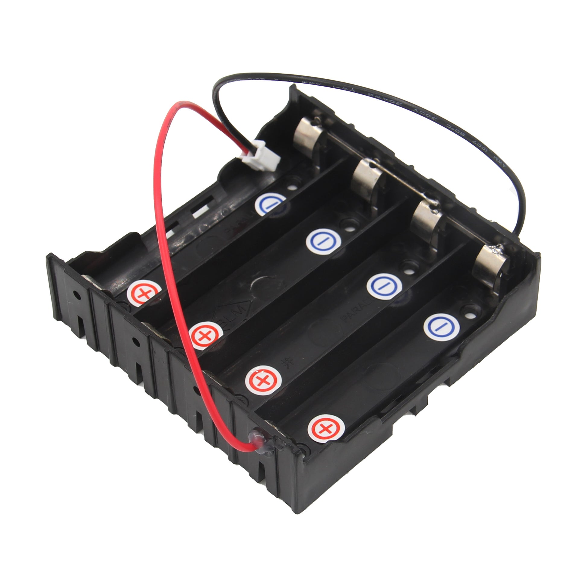 2x 18650 Battery Holder With Flying Leads - Enclosed Case, Nickel Plated Contacts
