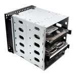 5-Layer 3.5 Inch Hard Drive Mounting Rack with Cooling Fan for X1009