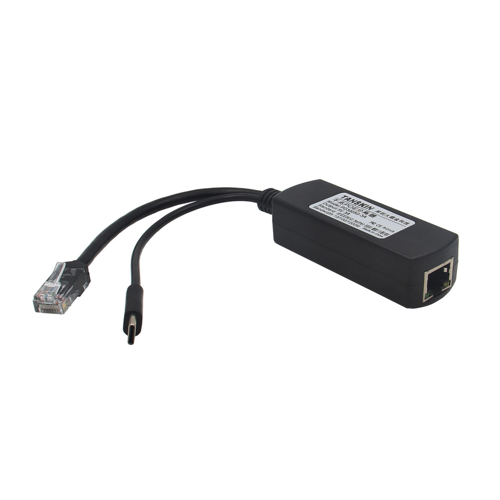 POE Splitter to USB-C Power and Ethernet Data (2 pack)