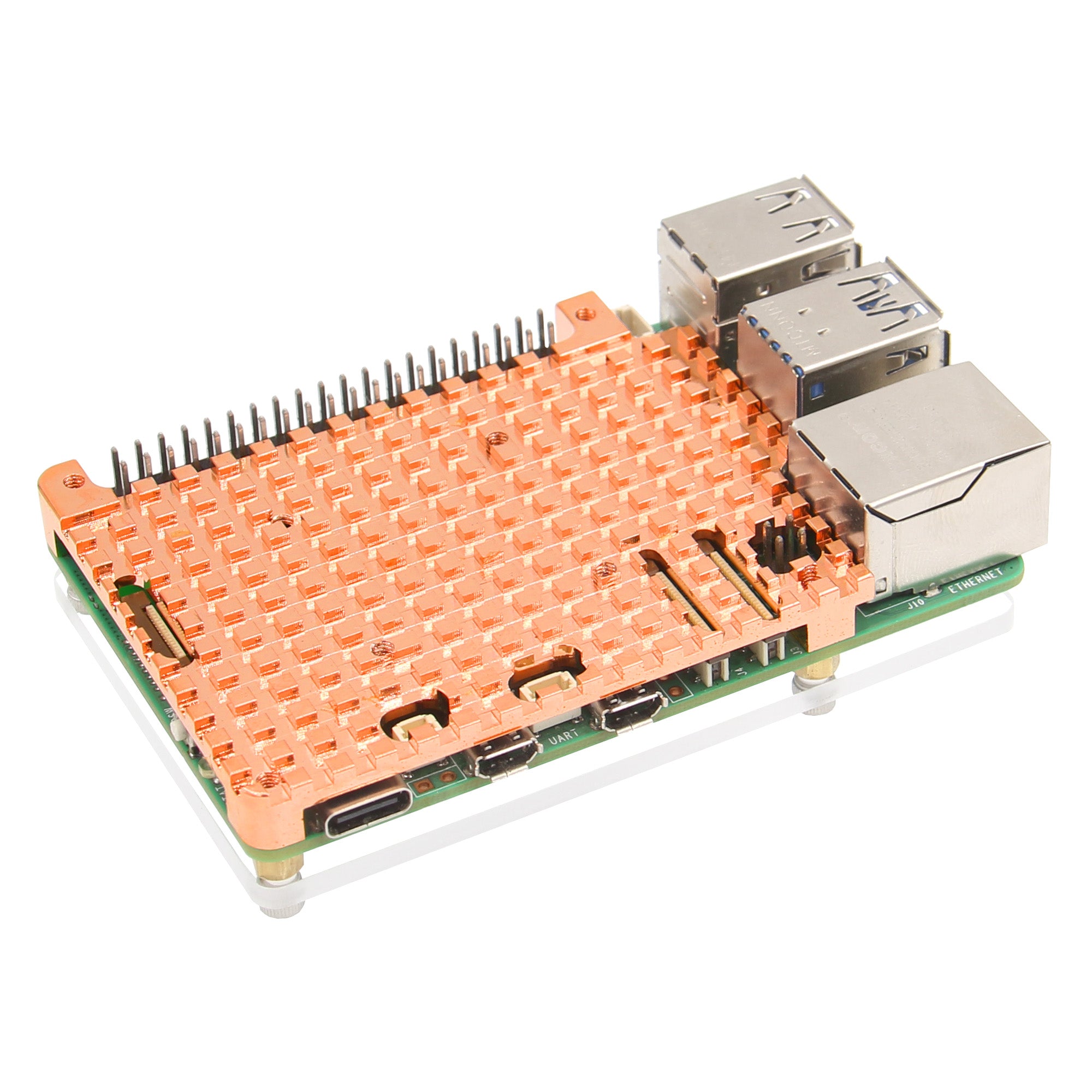 Copper Raspberry Pi Heatsink Geekworm Copper Heatsink for Raspberry Pi 5 (H502)