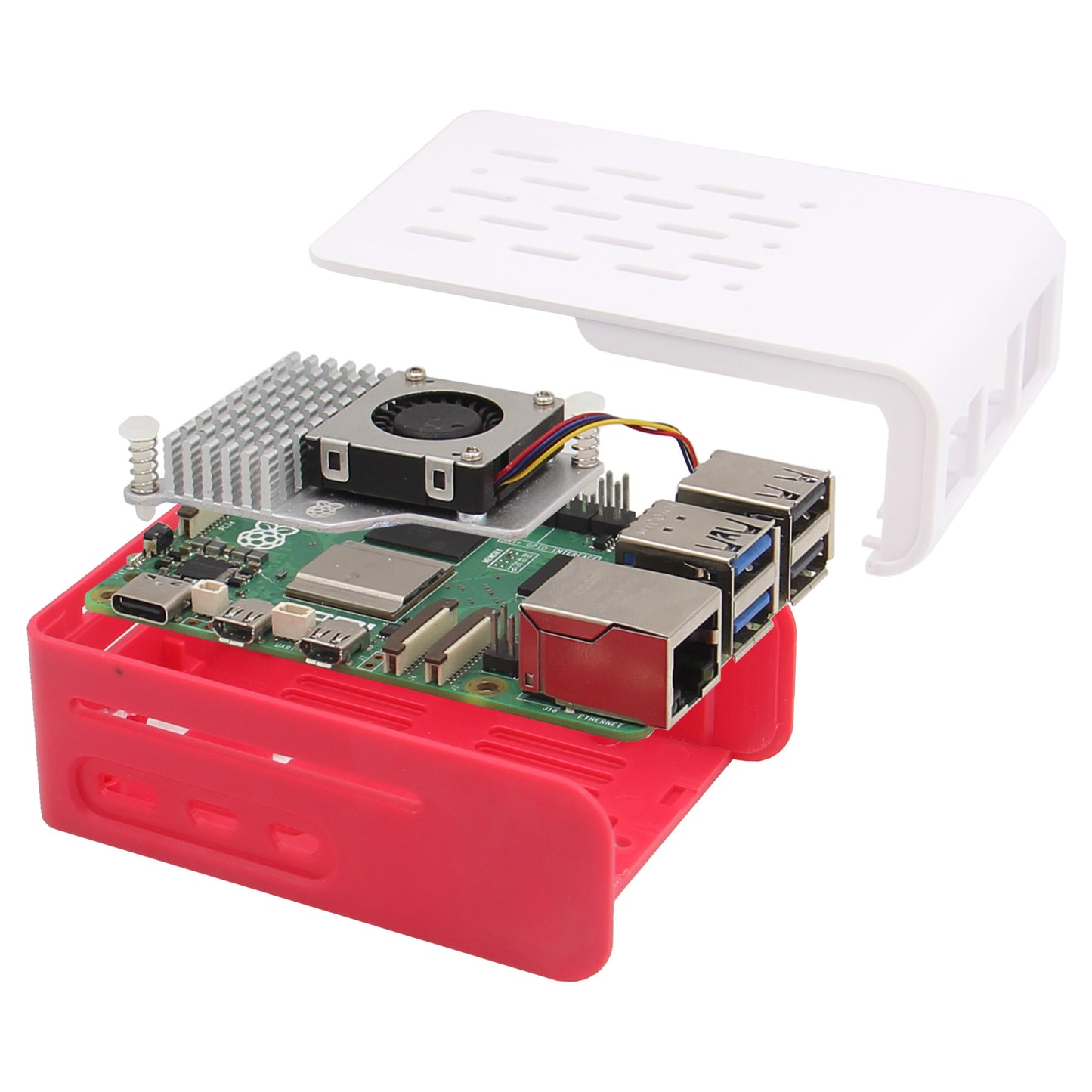 Geekworm P425 Raspberry Pi 5 ABS Case Support Raspberry Pi 5 & Active Cooler & X1003