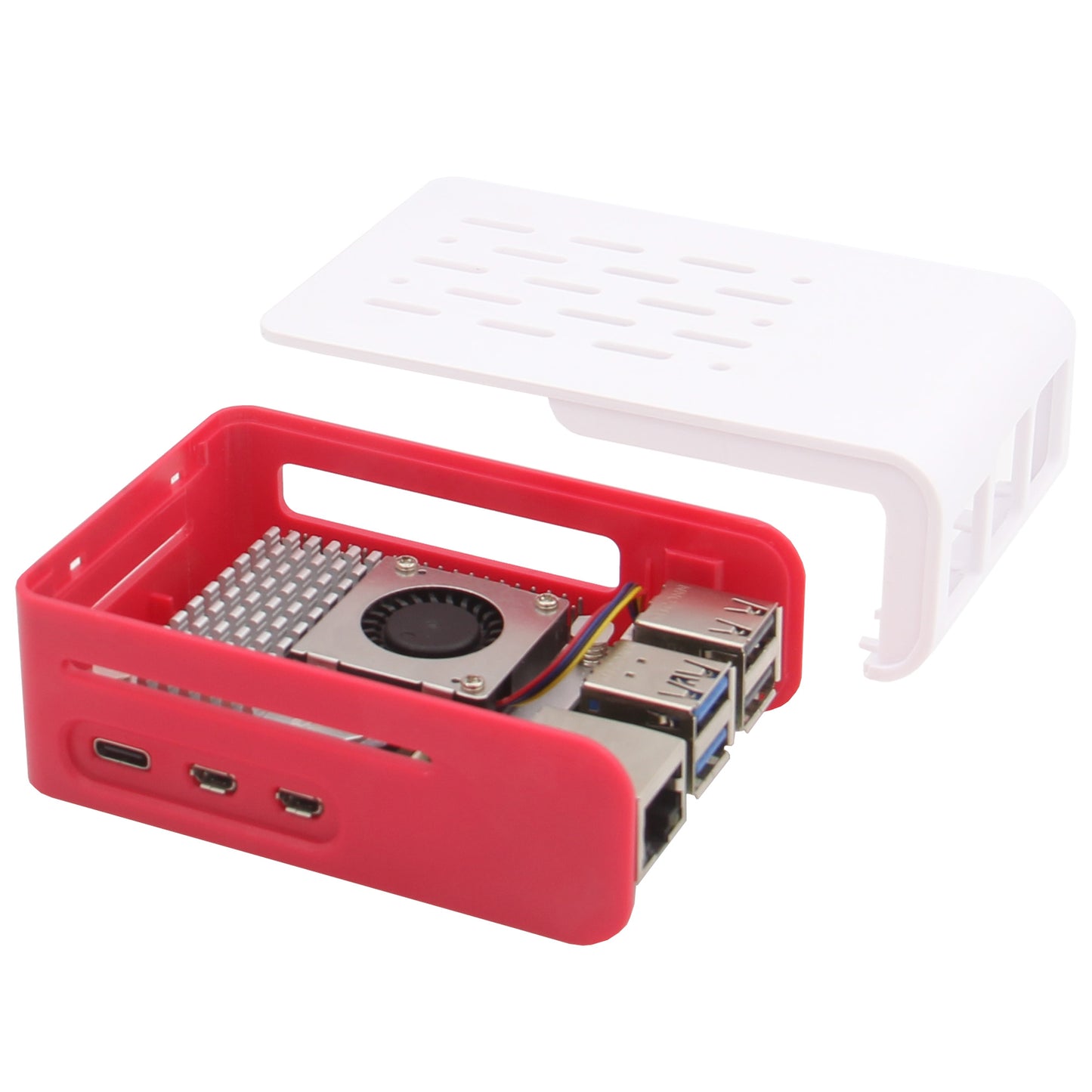 Geekworm P425 Raspberry Pi 5 ABS Case Support Raspberry Pi 5 & Active Cooler & X1003