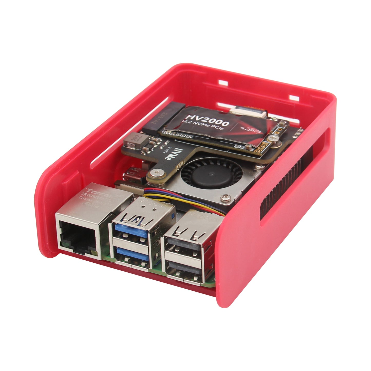 Geekworm P425 Raspberry Pi 5 ABS Case Support Raspberry Pi 5 & Active Cooler & X1003