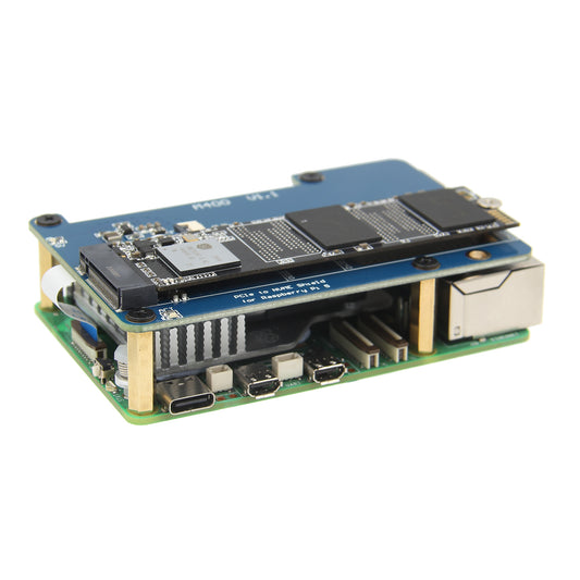 Geekworm M400 PCIe to M.2 Key-M NVMe SSD Shield TOP for Raspberry Pi 5