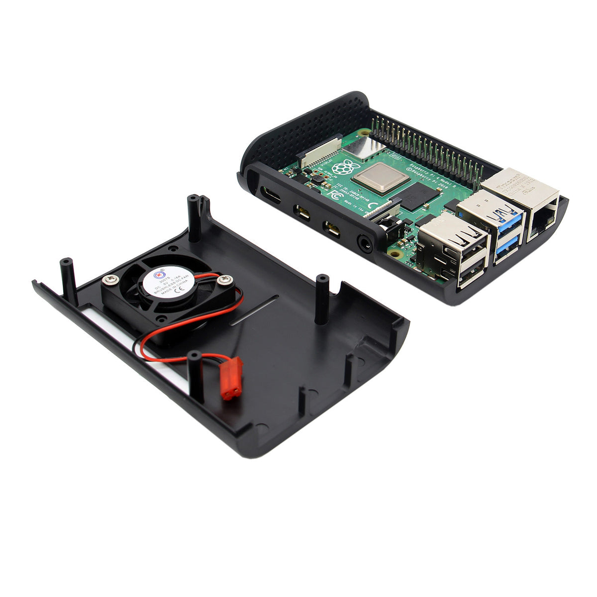Geekworm Raspberry Pi 4 ABS Case with 3007 Cooling Fan & Heatsink(P402)