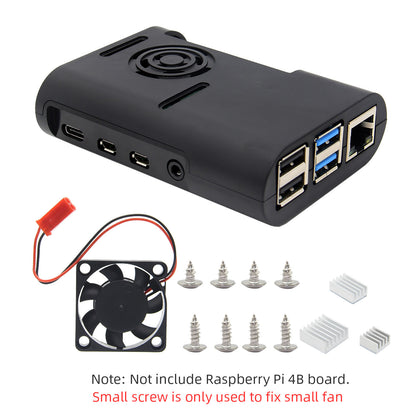 Geekworm Raspberry Pi 4 ABS Case with 3007 Cooling Fan & Heatsink(P402)