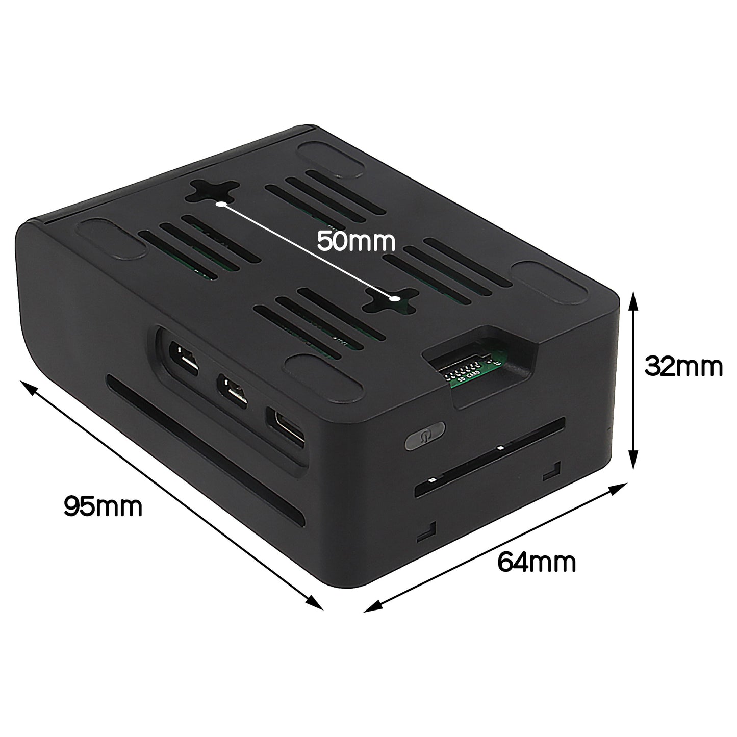 Geekworm P425 Raspberry Pi 5 ABS Case Support Raspberry Pi 5 & Active Cooler & X1003