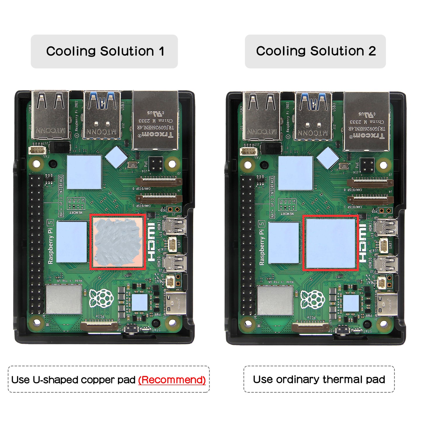 Geekworm Raspberry Pi 5 Heavy-duty Aluminum Passive Cooling Case (P573)