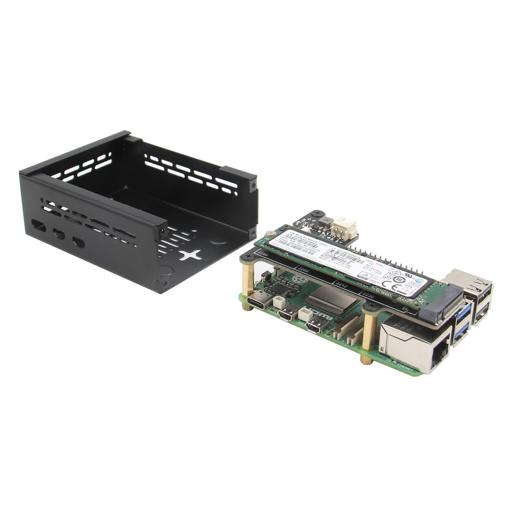Geekworm P579 Raspberry Pi 5 PCIe Metal case Compatible with X1001/X10