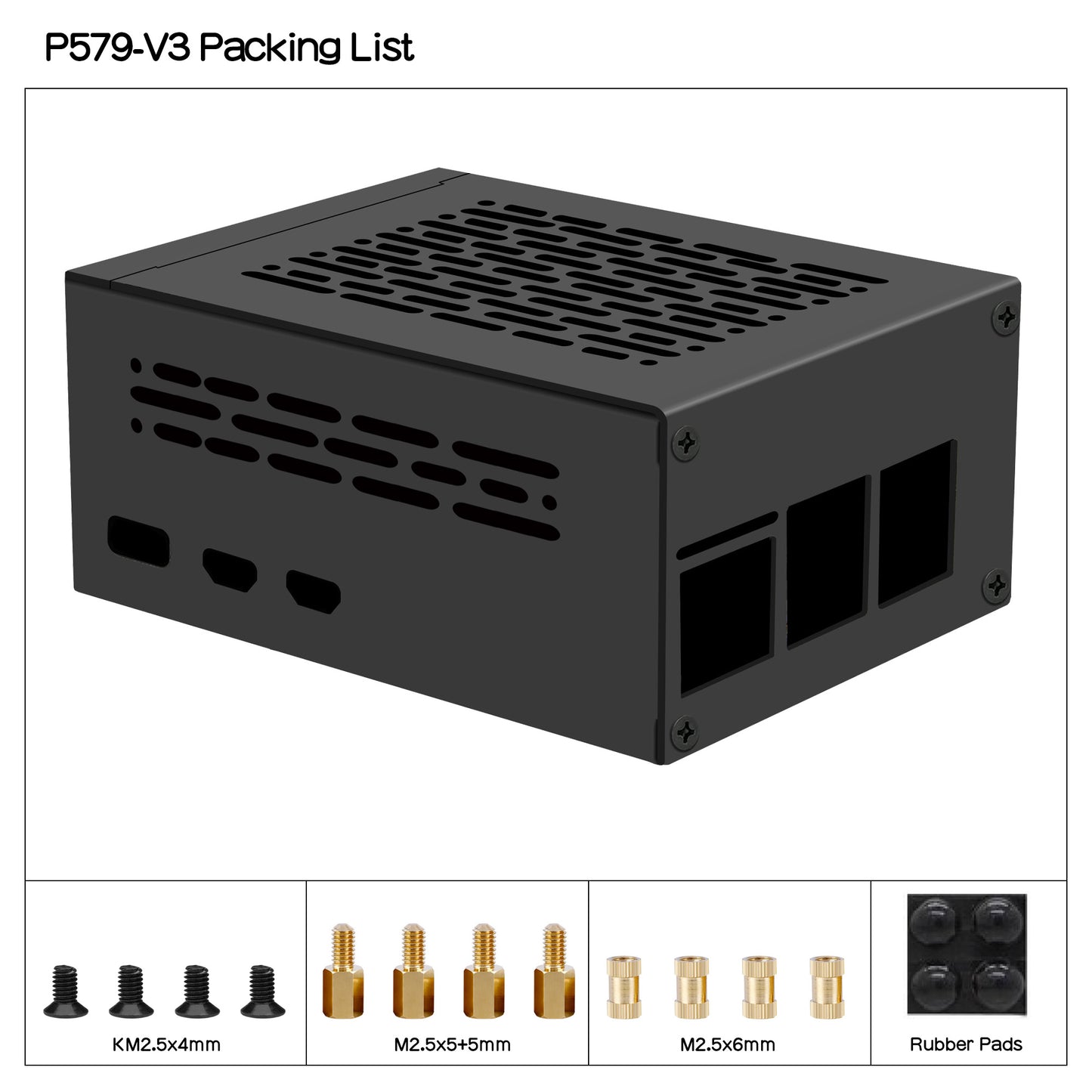 Geekworm P579 Raspberry Pi 5 PCIe Metal case Compatible with X1001/X1000/X1003/X1004/X1015/M300/M400/Q200