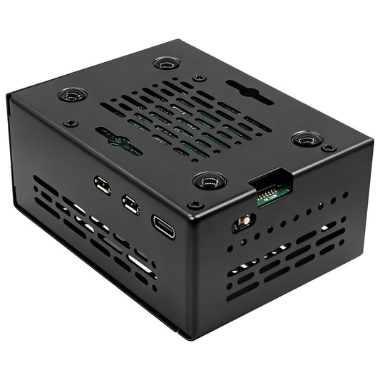 Geekworm P579 Raspberry Pi 5 PCIe Metal Case Compatible with Top M.2 HAT X1001/X1000/X1003/X1004/X1015