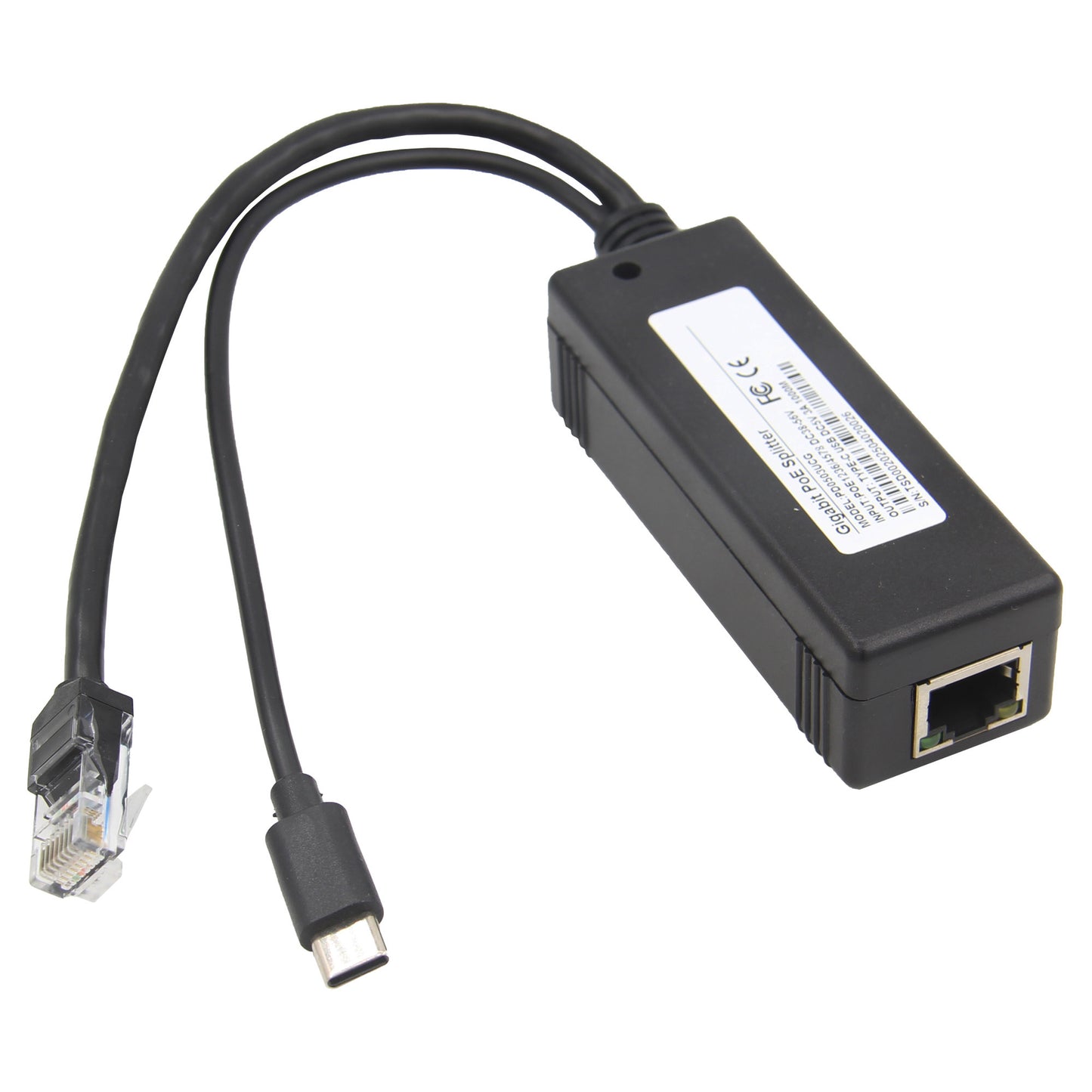 Geekworm PoE Splitter 10/100/1000Mbps 5V 3A Type C Connector for Raspberry Pi 4/X650/X635