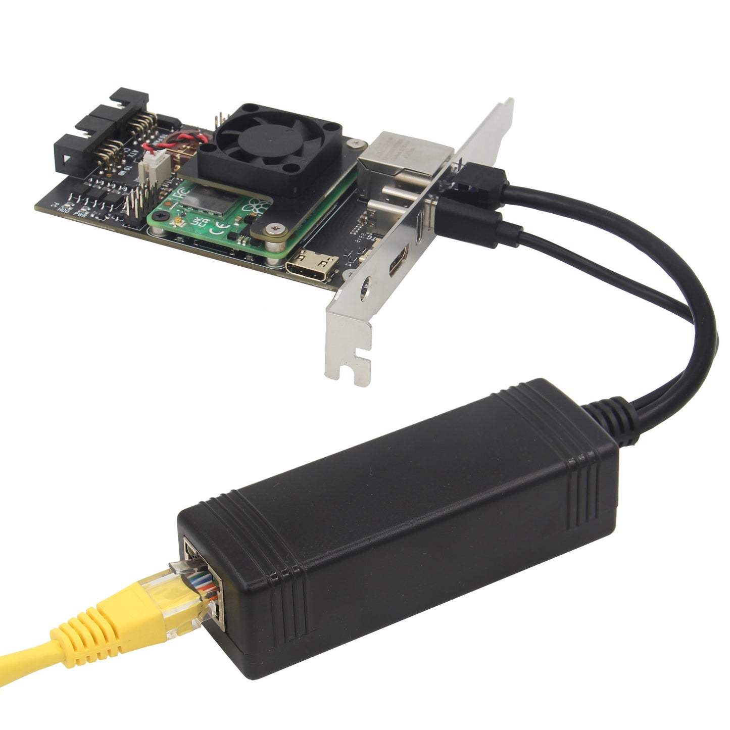 Geekworm PoE Splitter 10/100/1000Mbps 5V 3A Type C Connector for Raspberry Pi 4/X650/X635