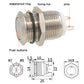 12mm Momentary Metal Waterproof Push Button Switch Flat Head