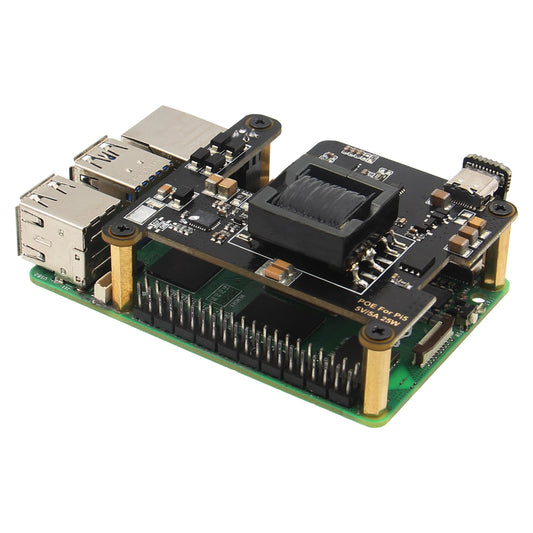 Raspberry Pi 5 PoE Hat support 802.3af/at With PD Trigger Activation Type C Power [Pi5-POE-PD-A]