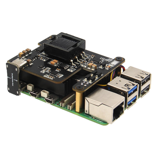 Raspberry Pi 5 PoE Hat support 802.3af/at With PD Trigger Activation Type C Power [Pi5-POE-PD-A]