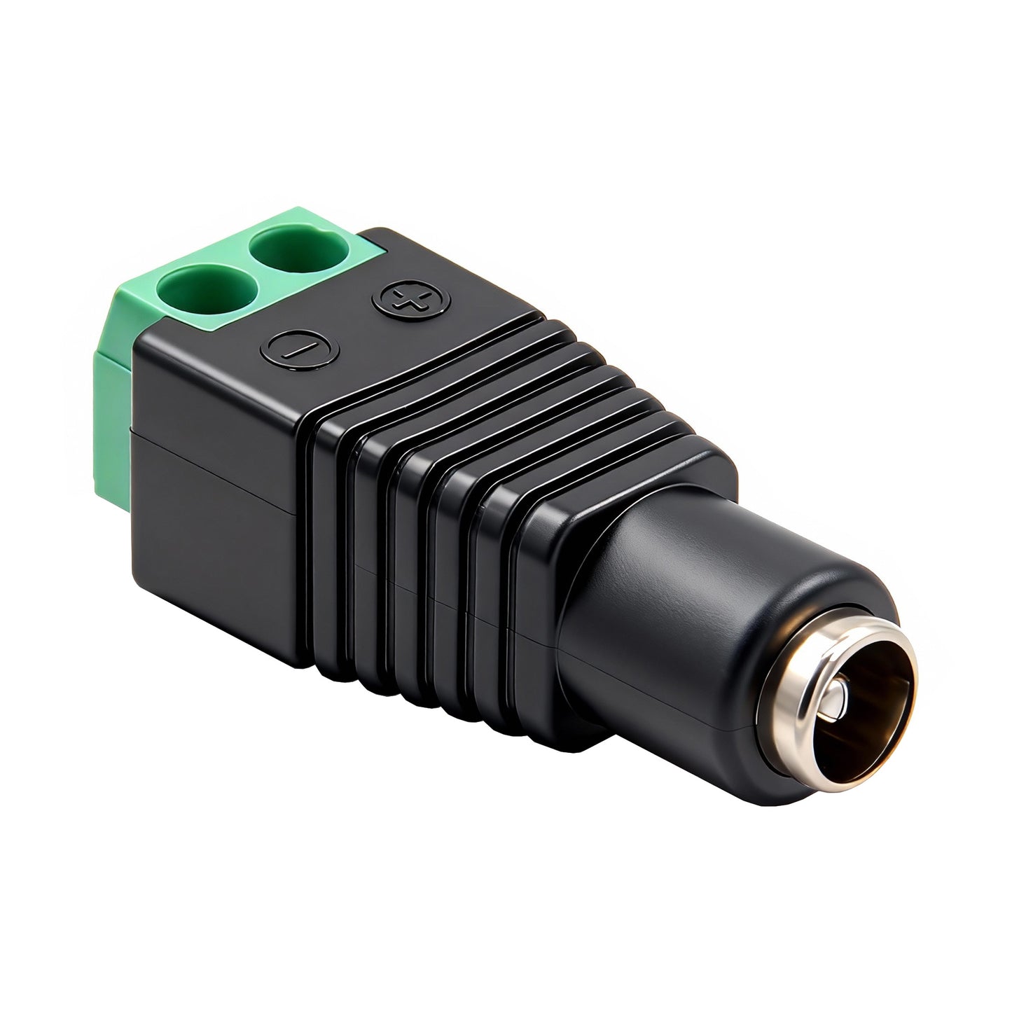 Solderless 2-Pin Terminal Block to DC 5.5x2.1mm Male/Female Adapter