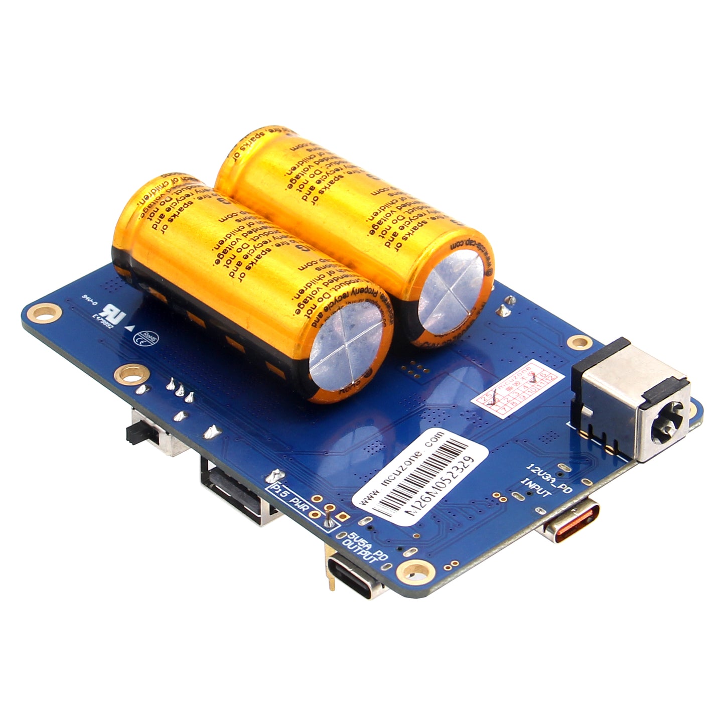 100F/60F/22F Supercapacitor UPS HAT Module for Raspberry Pi 5