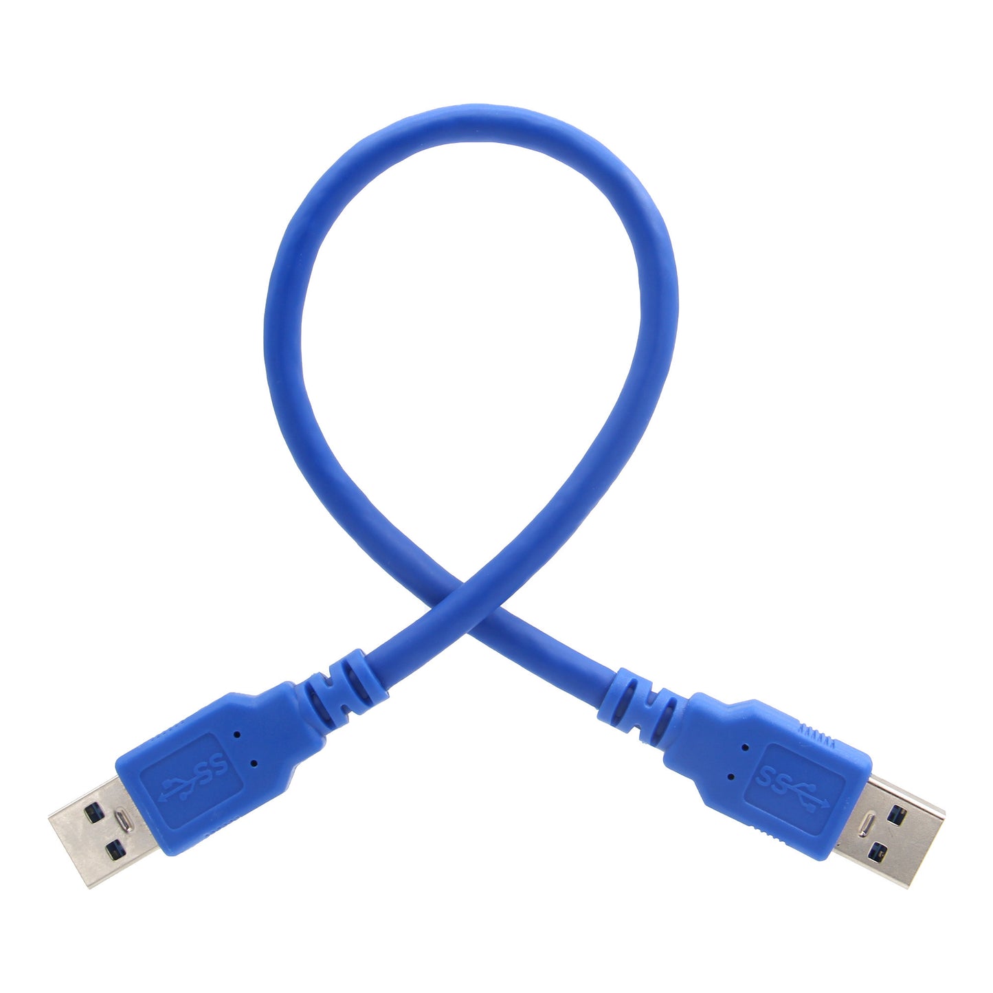 High-Speed USB 3.0 Type-A Male to Male Cable (Blue, 0.3m/0.6m/1m)