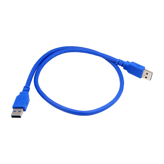 High-Speed USB 3.0 Type-A Male to Male Cable (Blue, 0.3m/0.6m/1m)