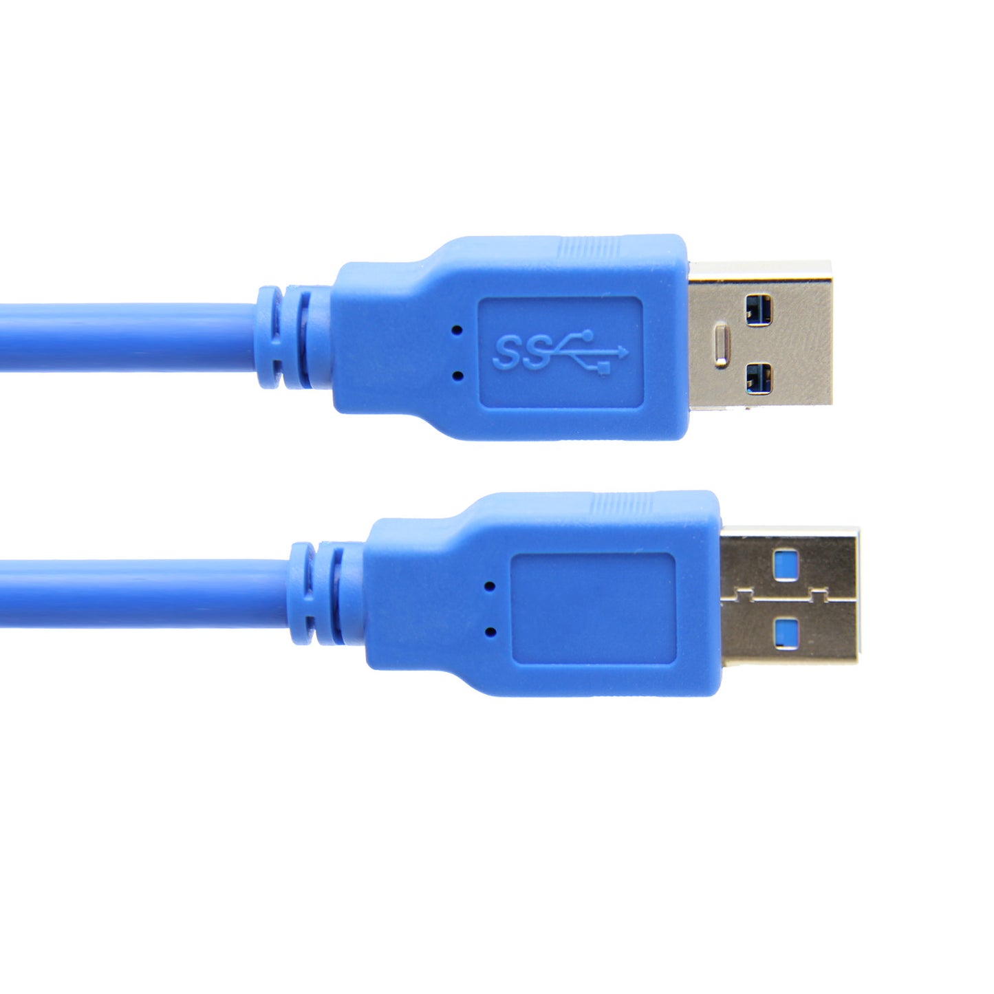 High-Speed USB 3.0 Type-A Male to Male Cable (Blue, 0.3m/0.6m/1m)