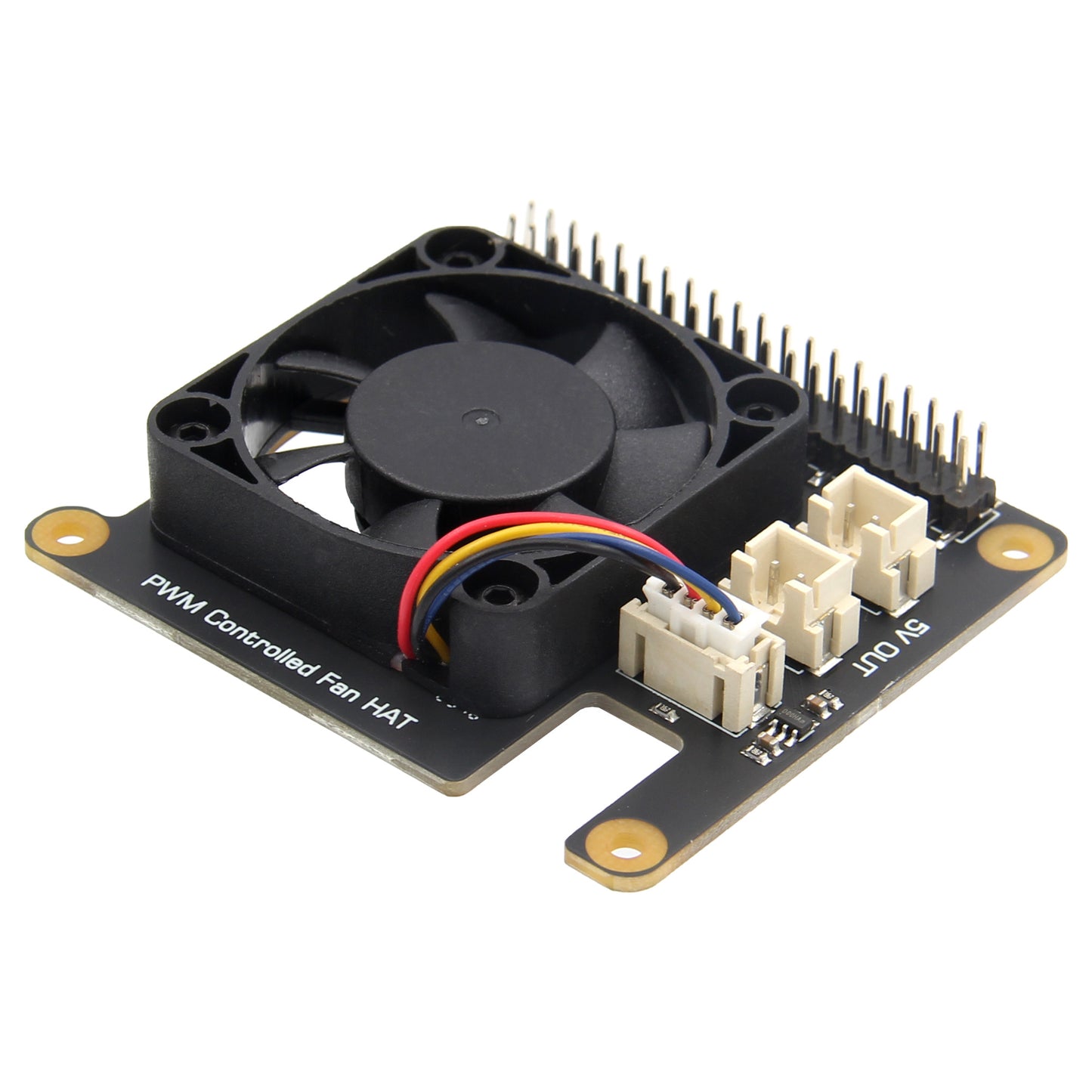Geekworm X-FAN40 PWM Controlled Fan HAT for Raspberry Pi 5 and X1004/X1001-Max