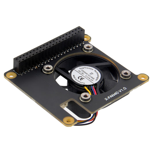 Geekworm X-FAN40 PWM Controlled Fan HAT for Raspberry Pi 5 and X1004/X1001-Max