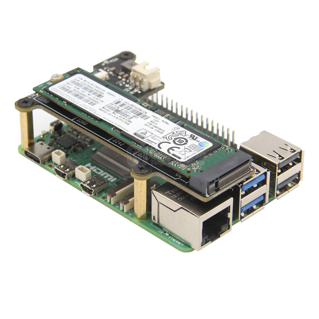 Geekworm X1001 Pcie M.2 Key-M NVMe SSD PIP PCIe Peripheral Board for Raspberry Pi 5