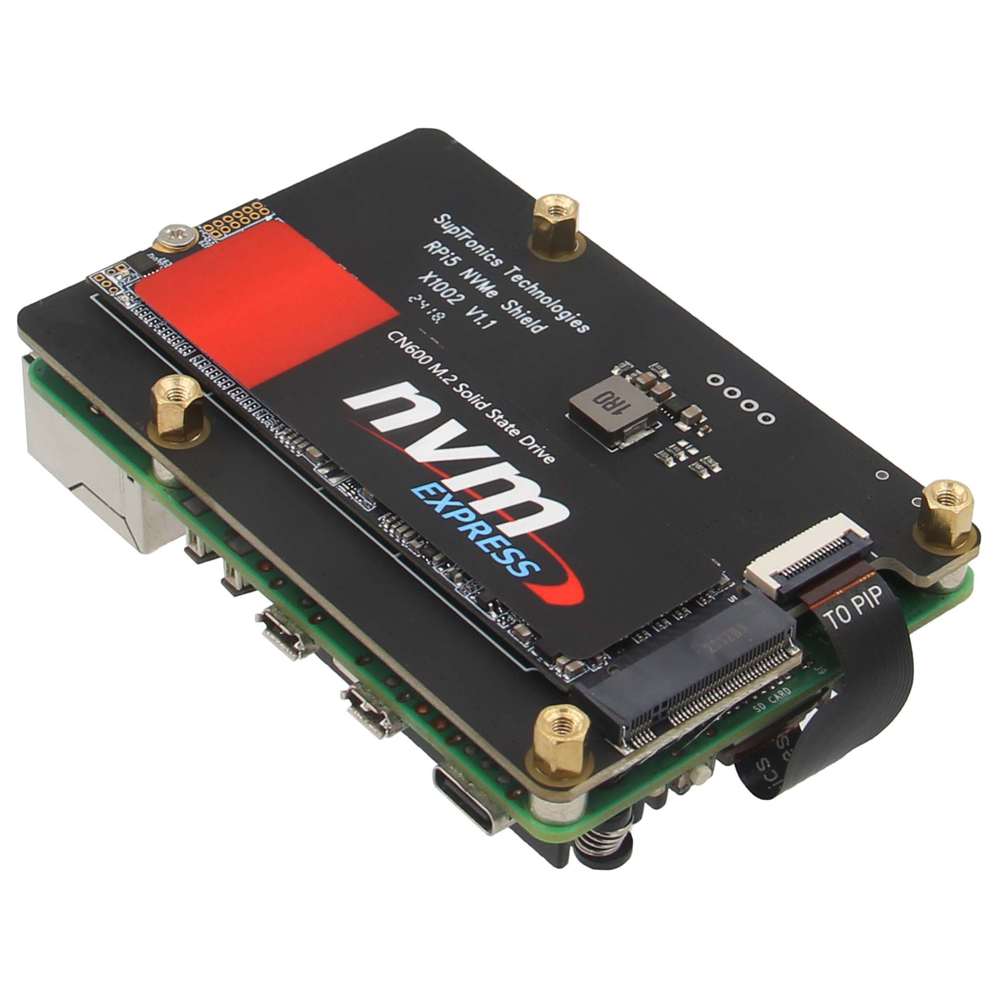 M2 Ssd Pci Express Storage Card X1002 PCIe 2280 To NVMe SSD Bottom