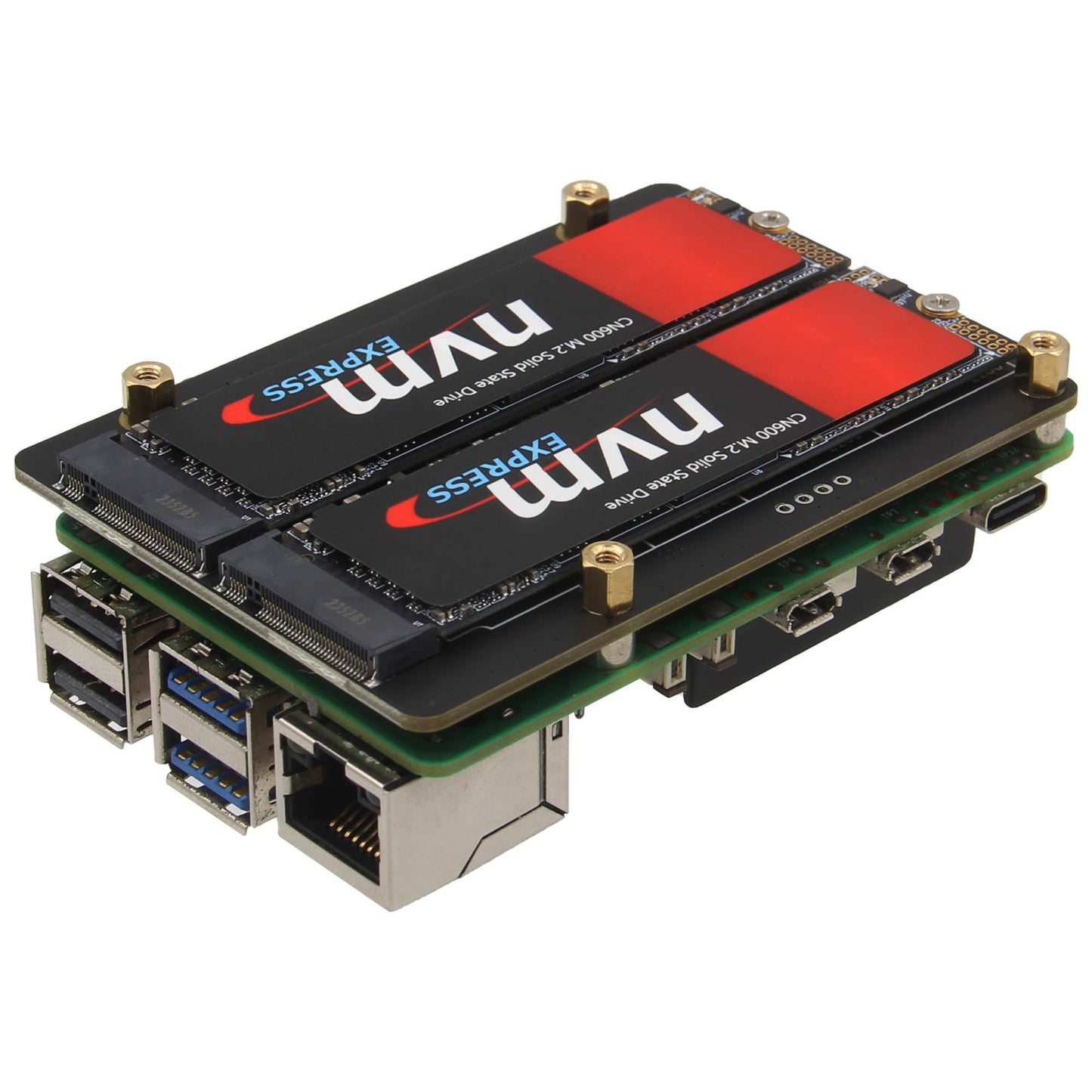 Geekworm X1005 PCIe to M.2 NVMe SSD PIP Bottom for Raspberry Pi 5