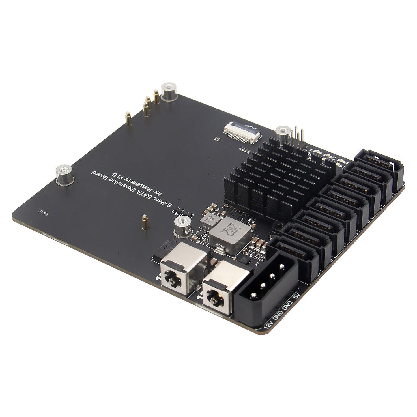 Geekworm X1017 PCIe 3.0 to 8-Port SATA NAS Board for Raspberry Pi 5