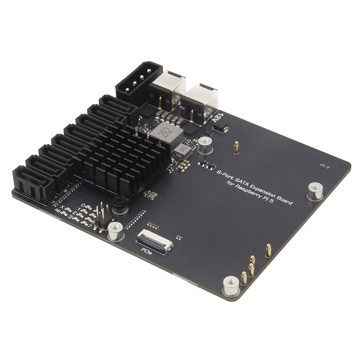 Geekworm X1017 PCIe 3.0 to 8-Port SATA NAS Board for Raspberry Pi 5